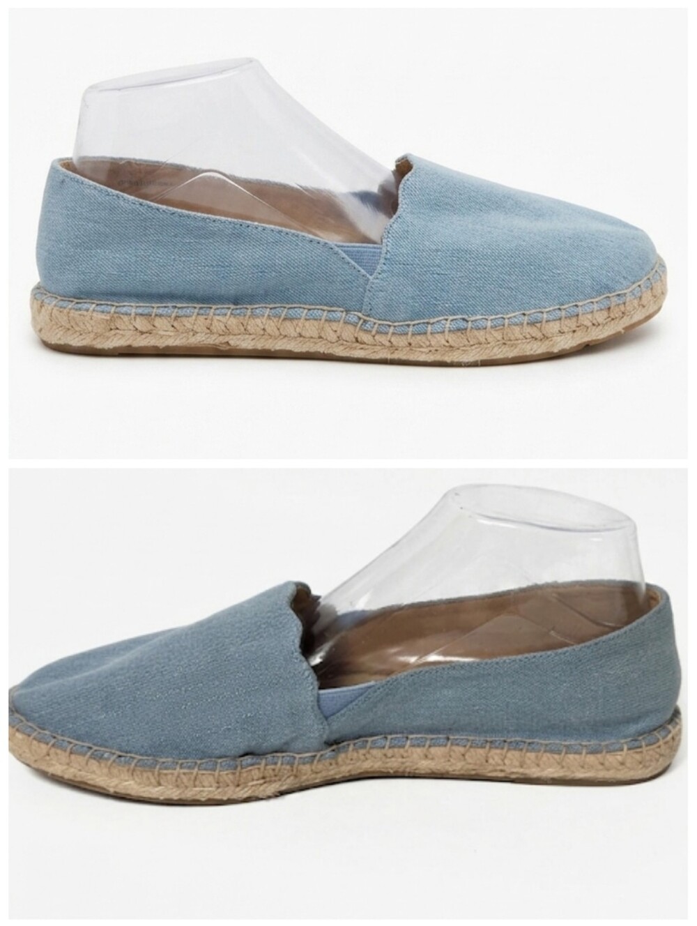 Talbots Sky Blue Denim Espadrille Loafers Flats Women's Size 9.5 NWOT